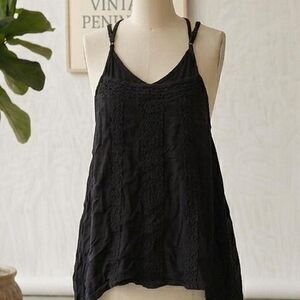 Hollister-co Women's Black Lace Tank